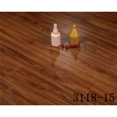 Anti-Static Embossed No Slip Laminate Wooden Flooring HDF PVC Frame Flooring